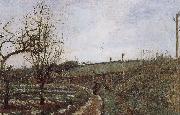 winter scene Camille Pissarro